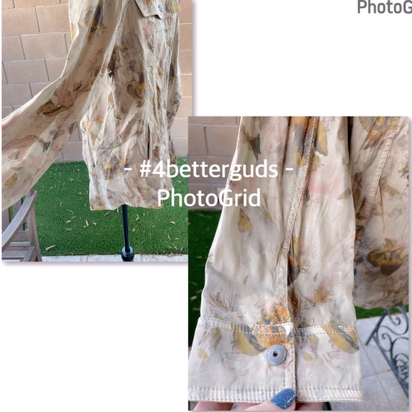 NEW Marrakech Rare Floral Print Button Front Shirt Long Sleeve Jacket MD - Picture 6 of 16